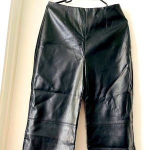 Guess high rise faux leather culottes